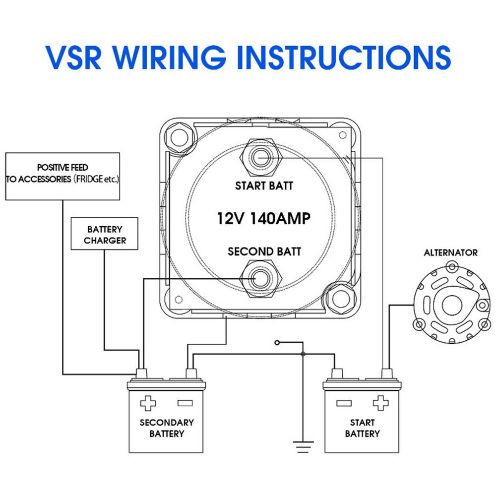 Battery Isolator 12V Isolator Controller Relay Voltage Sensing Relay Automatic Charging Relay Dual Battery VSR Relay For Boats