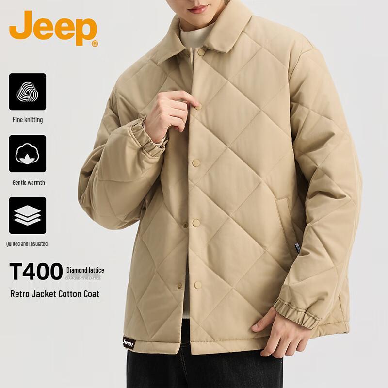 JEEP Men s Diamond Quilted Padded Winter Jacket M