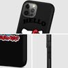 Hello Kitty Cartoon Case for Apple iPhone 13 14 Plus 11 12 Mini 15 Pro Max 7 8 SE 2020 X XS XR Silicone Black Soft Phone Cover