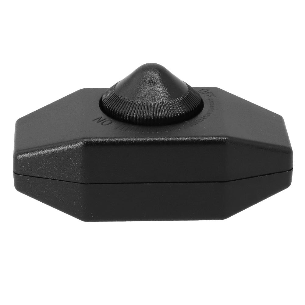 Indoor Use Rotary Inline Dimmer Switch with ON/OFF Control Knob Supports 220V Lighting Systems Rated Current 1A