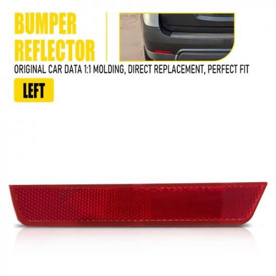 Left Bumper Reflector Rear Side for Driver Equinox 2017 2010-2016 Chevrolet