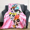 1pc Powerpuff2 Blanket, Gift, for Men and Women, Soft Blanket, Good for Sofa Bed Couch Travel, Lightweight Flannel Blanket