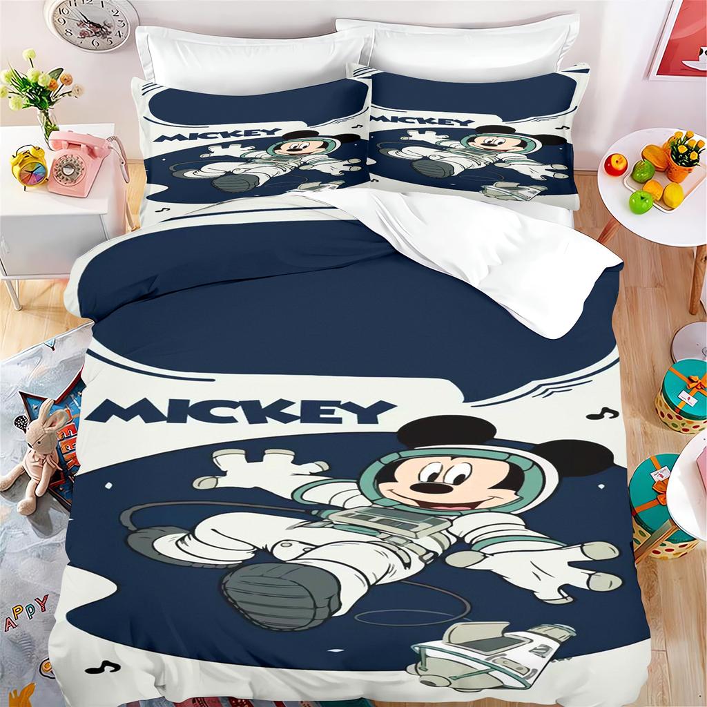 MINISO Mickey Povlak na přikrývku Sada Moderní Potisk Matrace Povlečení Sada Přikrývka Povlečení 3dílná