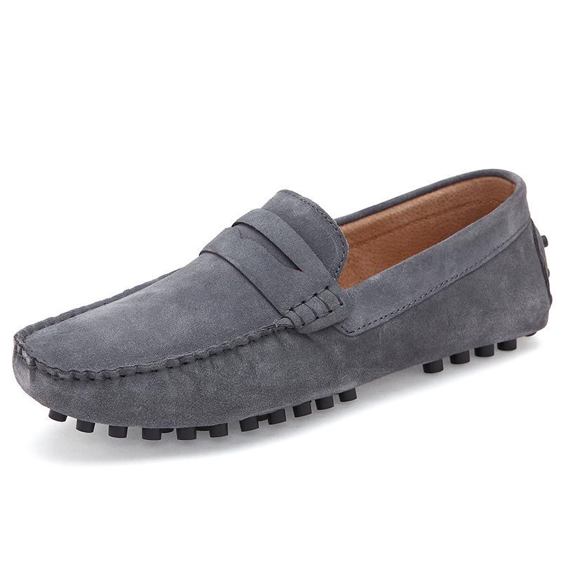 Spring New Suede Men s British Style Slip-on Loafers 42
