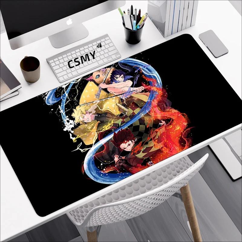 Demon Slayer Mouse Pad Gaming Laptops Keyboard Mat Deskmat Pc Desk Protector Mousepad Gamer Office Mats Anime Mause Mice Carpet