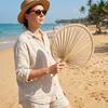 Portable Hand-woven Palm-Leaf Fan Lightweight Summer Cooling Fan  Wedding Decoration