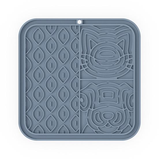 Pet Slow Food Mat with Suction Cups Four-Zone Pet Food Tray for Slow