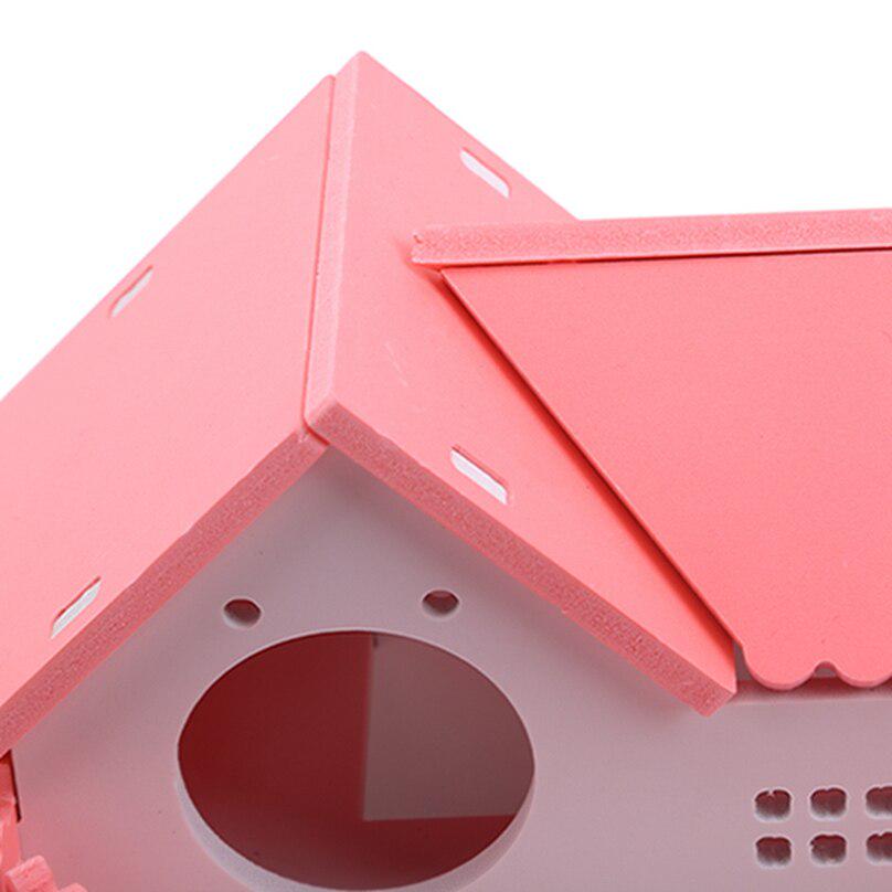 Cute Small Animal Cages Hamster House Single-Double layer Spinning Wheel Mouse Pet Cage House