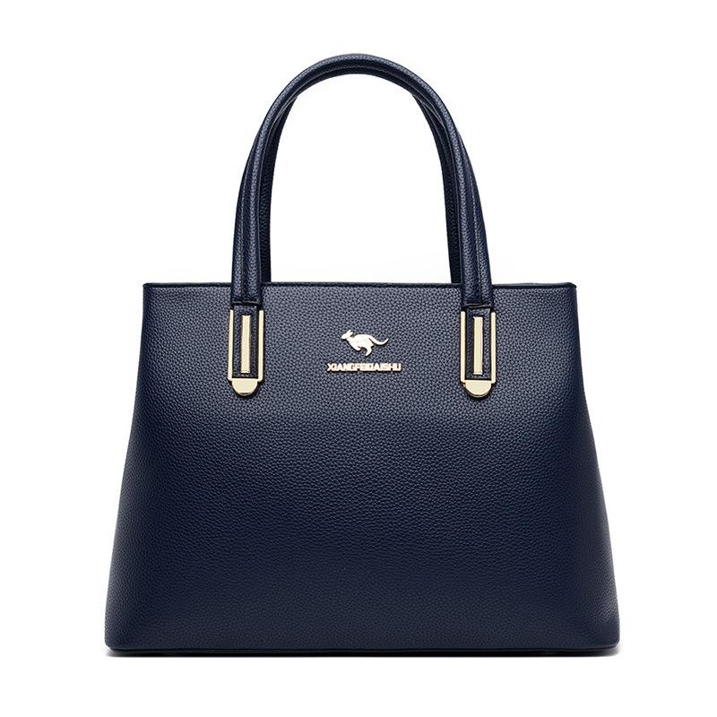 European and American Style Middle-aged Women's Handbag New Soft Leather Mother's Soft Leather Single Shoulder Diagonal Cross Bag