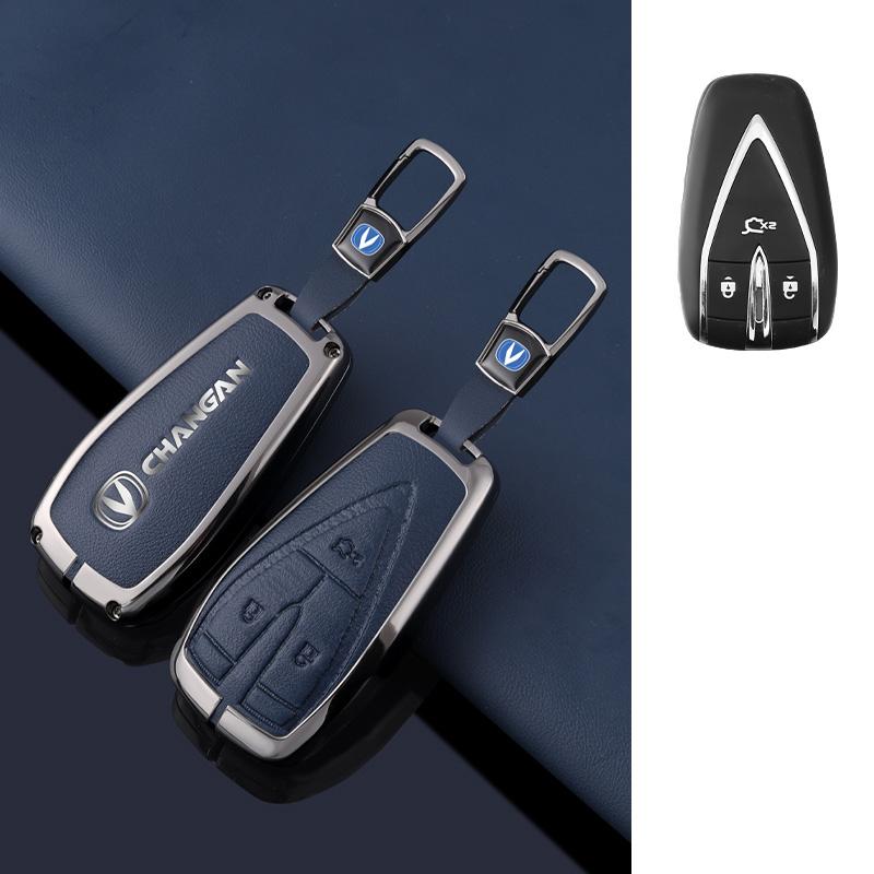 Auto Zinc Alloy Key Fob Cover Case Housing Remote Fit For Changan Unit Unik Cs35Plus Cs55 Plus Cs75 Plus Oshan X7 X5 Automotive Key Ring Auto