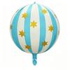 Round Star Striped Foil Balloon 1 Pcs Portable Easy Store Balloon for Family Gathering Birthday Home Decor