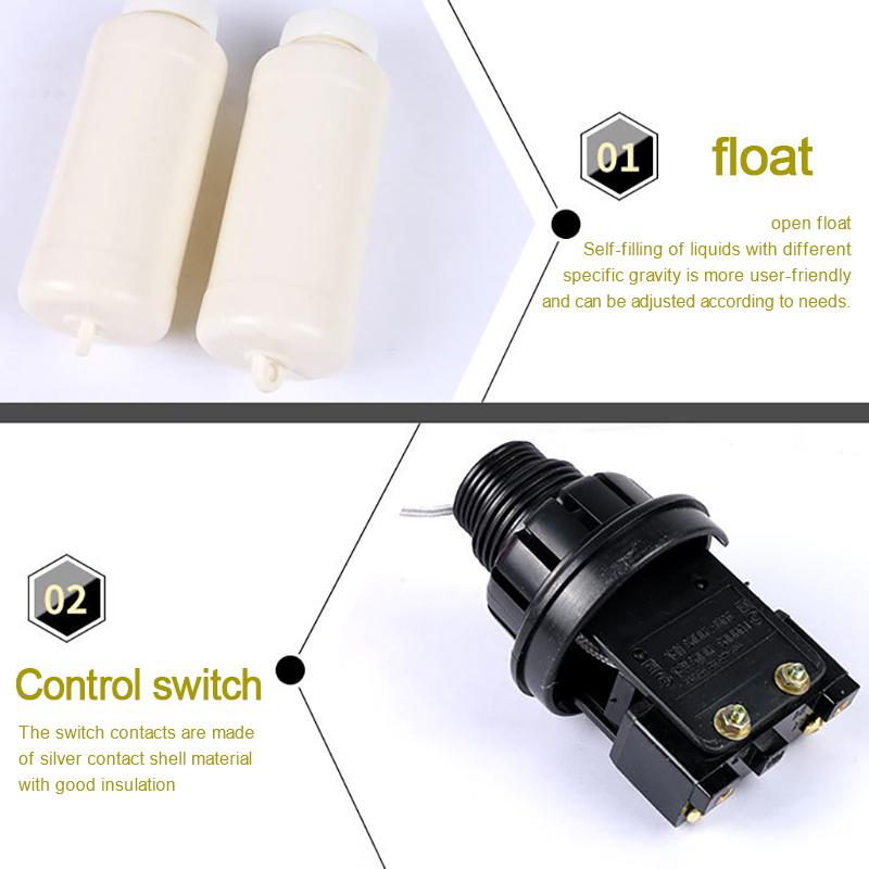 Comutator cu flotor complet automat Controler de nivel lichid Nivel apă Pompă de apă Pomparea apei Turn de apă Rezervor de apă