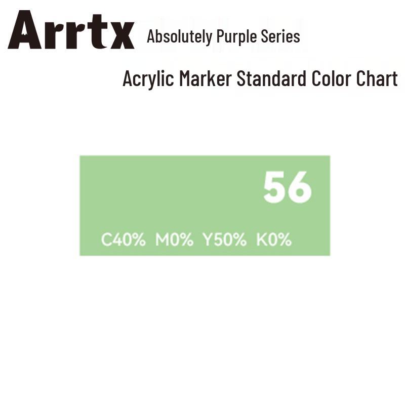 Arrtx Ataishi Akrylový marker s měkkým hrotem, Jeden kus, Absolutní fialová, Styl A/B, 30 barev, Voděodolný, Rychleschnoucí, Krycí.