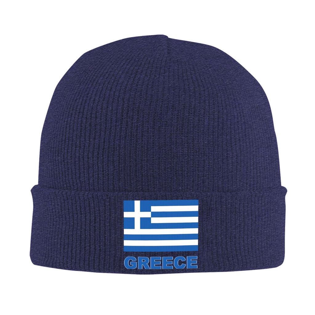 Greece Flag  Knit Hat  Street Caps Adult Unisex Kpop Beanie Hats Spring Graphic Thermal Elastic Bonnet Hats