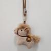 Cute Student Bag Pendant Keychains Year of the Horse Mascot Get Rich Immediately Plush Pony Stuffed Toy Bag Charm
