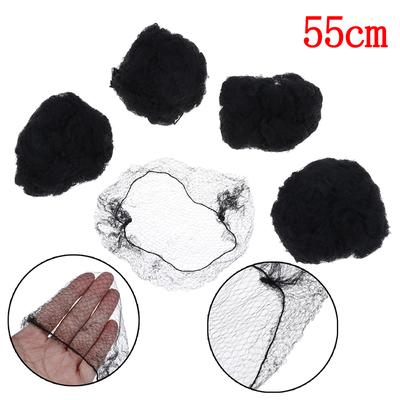 50/100 st Kvinnors Hårnät Osynligt Elastiskt Kant Mesh Svart Snood Perukmössa