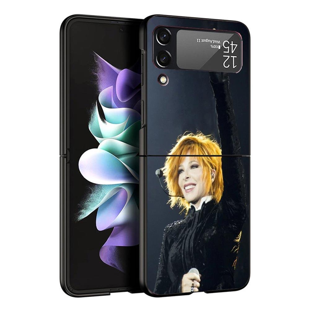 Mylene Farmer Case For Samsung Galaxy Z Flip 7 6 5 4 3 z Flip7 Flip6 Flip5 Flip4 5G Phone Cover Flip3 Folding Coque