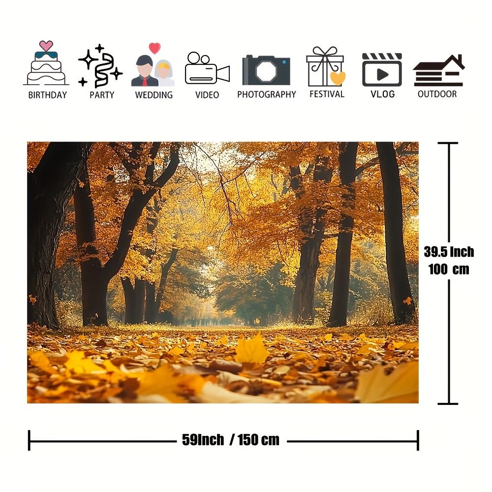 1pc Autumn Forest Polyester Background, Autumn Maple Leaf Photography Background, Suitable for Autumn Party Decoration