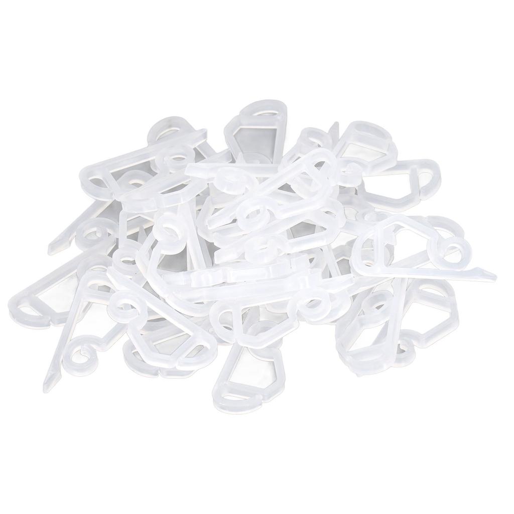 100pcs Christmas Lights Gutter Clips Reusable Waterproof Frostproof Plastic Gutter Clips String Light Hooks for Party
