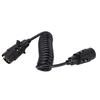 12V 24V Trailer Spring Wire 2M 7 Core Spring Towing Coiled Wire for Commercial Vehicles Campers Cars Boats
