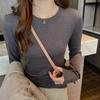 Faux Cashmere Round Neck Base Layer Women Premium Can Be Outer Wear Long Sleeve T Shirt Autumn Winter Brushed Top