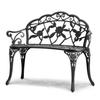 Outdoor Bench, 38.8 Inches Metal Garden Bench for Outdoors, 480 Lbs Load Capacity Bench, Outdoor Garden Park Bench with Backrest and Armrests, Patio