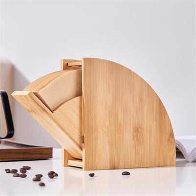 Coffee Filter Paper Holder Storage Box Wood Dust-proof V60 Filter Paper Rack Stand Home Cafe Making Coffee Accessories Coffeware