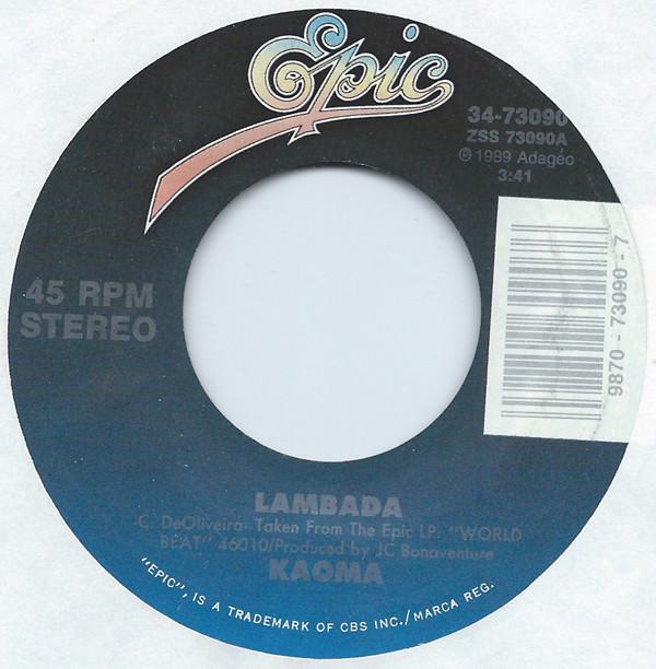 

7inch Record KAOMA - Lambada 3473090 EPIC 1989 US Latin Used