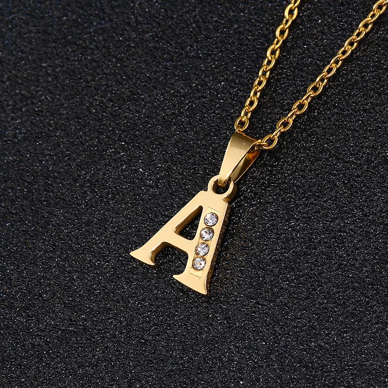 26-Letter Korean Style English Alphabet Pendant Necklace for Women and Besties