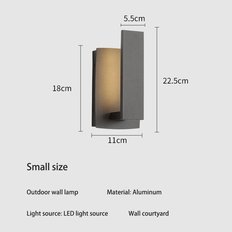 Venkovní Vodotěsné Nástěnné Svítidlo Moderní Jednoduché Hliníkové Nástěnné Lampy Veranda Balkon Nástěnná Světla Osvětlovací Tělesa pro Dekoraci Nádvoří