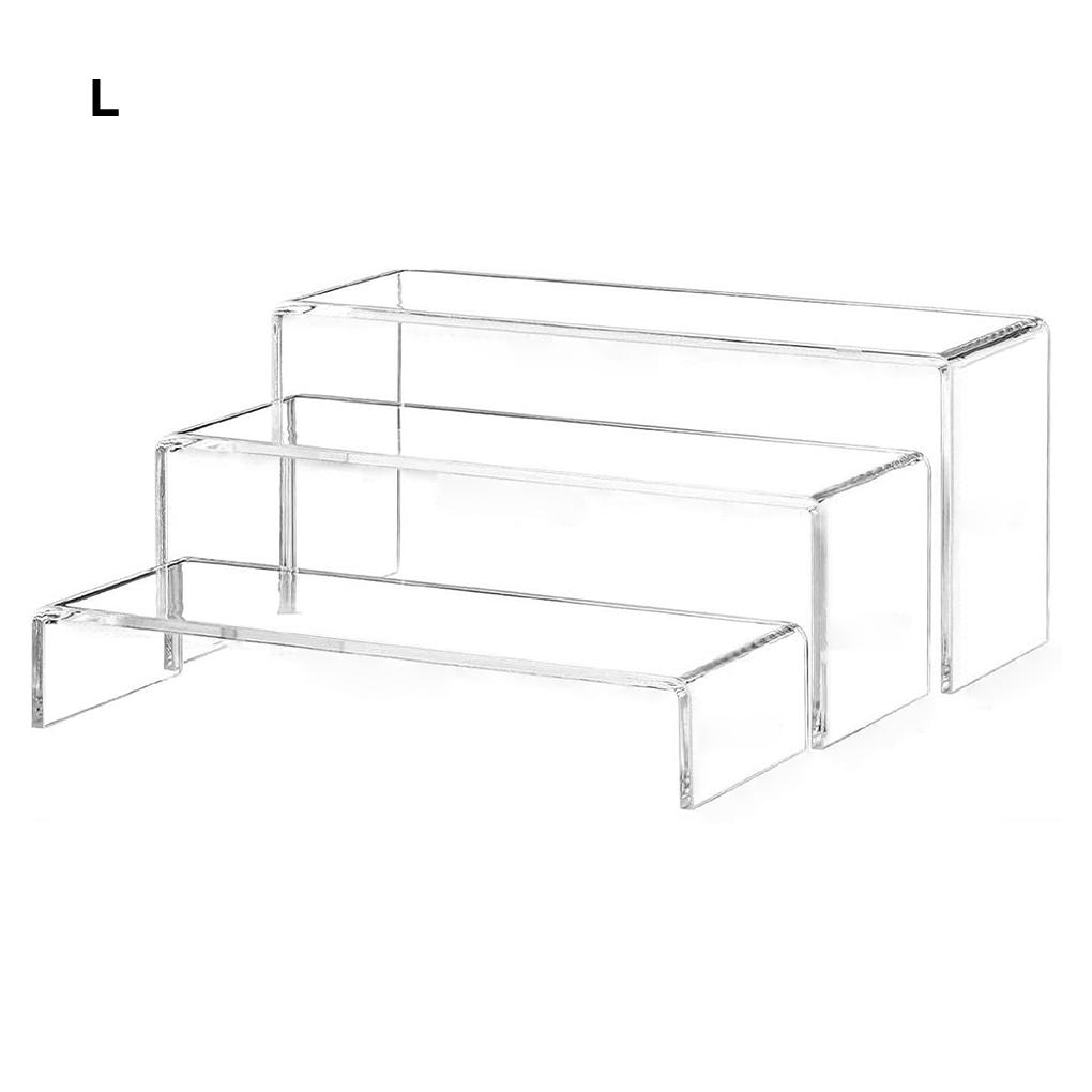 

New 3PCS/SET Transparent Acrylic Thickened U-shaped High Rack Storage Rack, Dessert Table Hand-made Perfume Storage Display