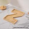 Bamboo Wood Letter Tray for Parties and Celebrations: Dessert, Deli, Fruit, or Dinner Plate