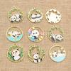 10pcs Enamel Animal Panda Skull Butterfly Charms Pendant Alloy Metal DIY Jewelry Making Accessories for Earrings Necklace