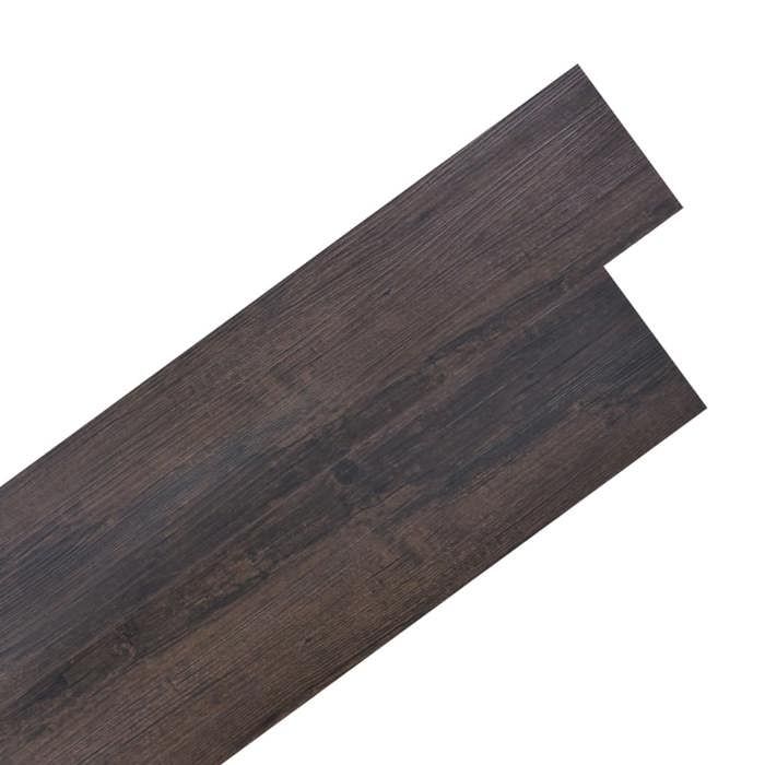VidaXL Dalles de plancher PVC autoadhésif 5,02 m² 2 mm marron foncé 245177