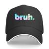 Colorful Gradient Bruh Vinyl Wall Sticker Room Decor Sandwich Baseball Cap