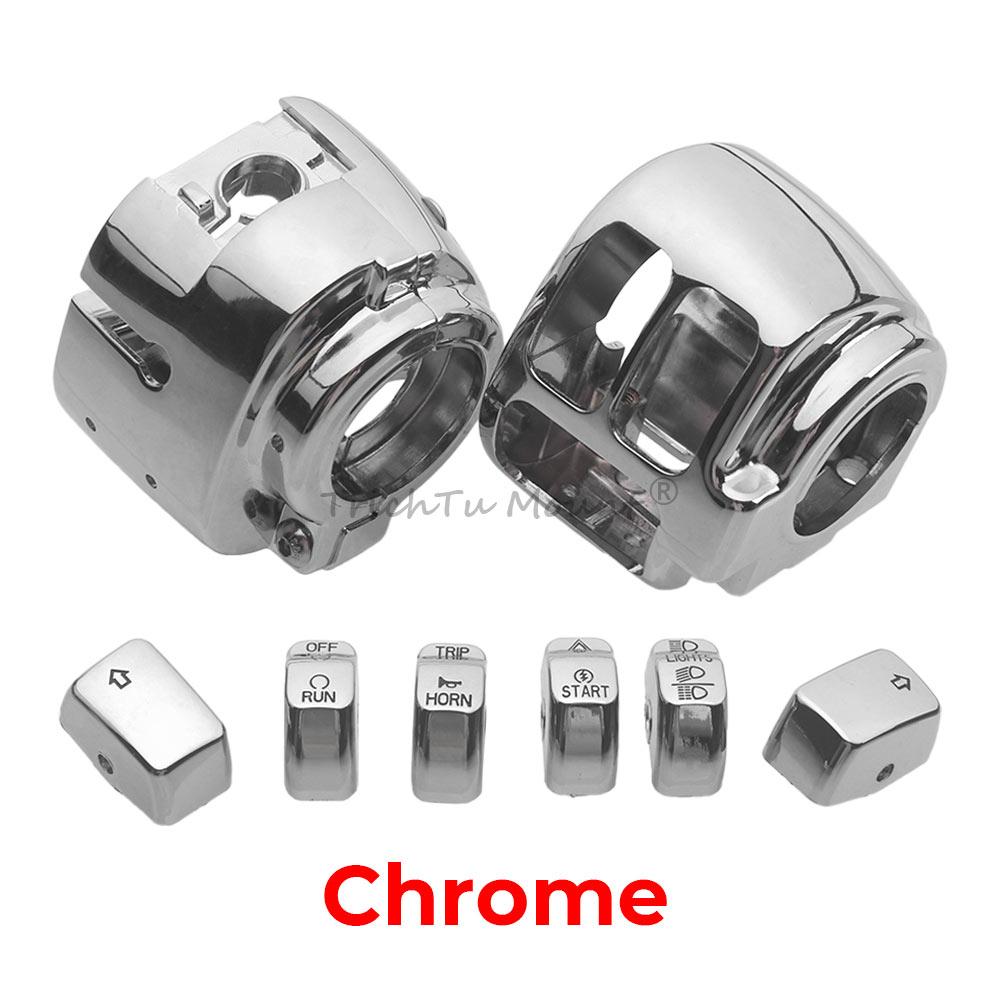 Motorcycle Accessory Handlebar Control Switch Housings Cover Button Caps Kit For Harley Sportster Low/SuperLow XL883L 2014-2019