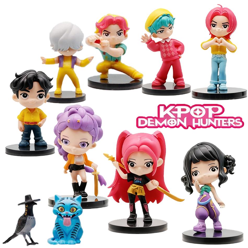 NEW 10pcs/set Kpop Demon Hunters Figure Model Toy Cartoon Gaming Peripherals Desk Decoration Collection Figures Model Toy Gift