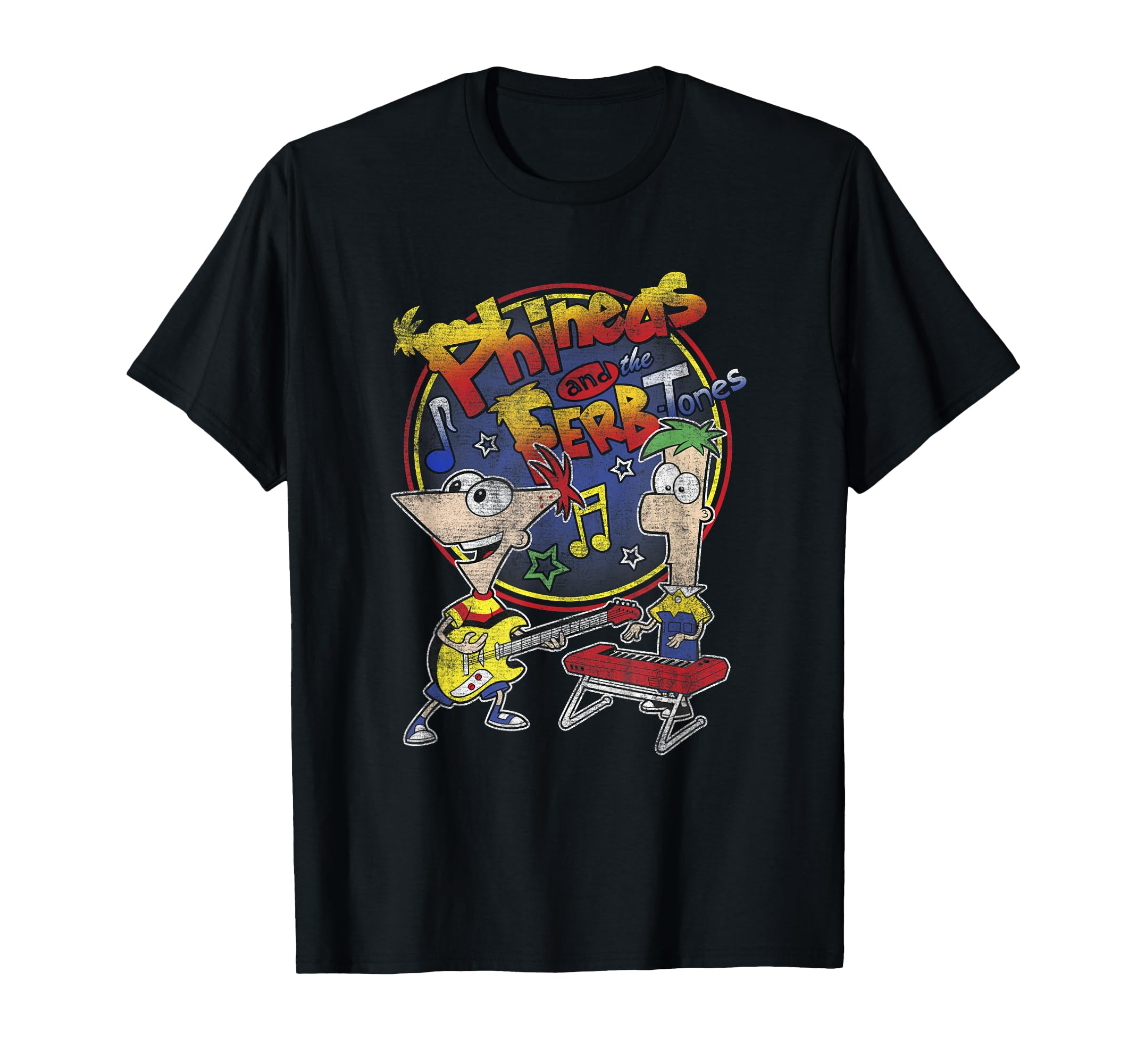 

Disney Phineas and Ferbtone Antique Band Logo T-Shirt