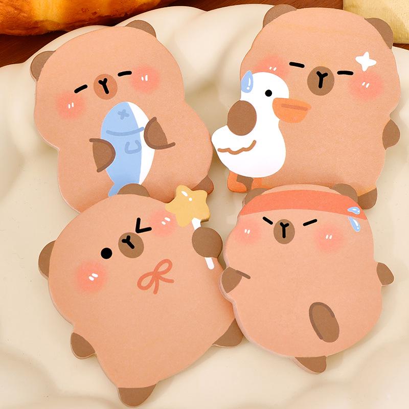 Capybara Alien Sticky Notes: Cute Reusable Memo Stickers for Student Planners