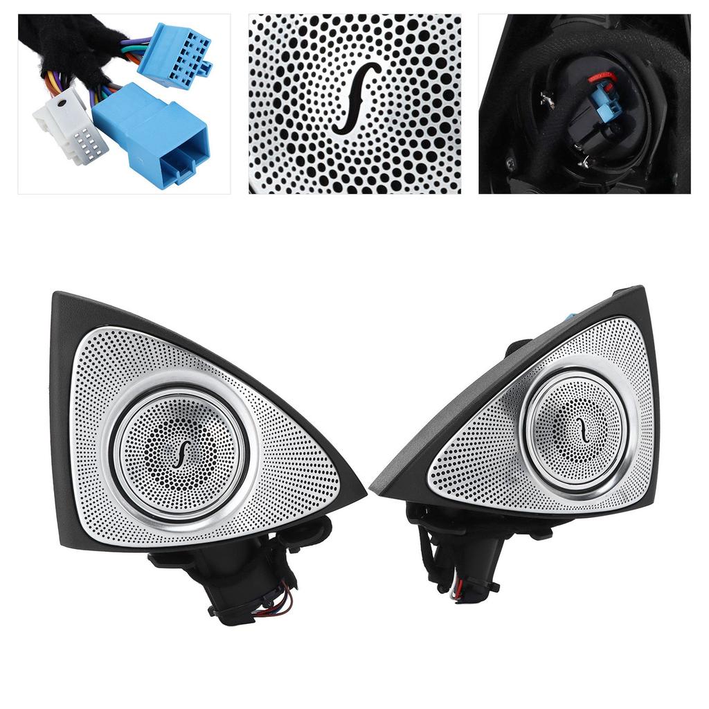 7 Color 3D Rotating Tweeter With LED Ambient Lighting Replacement for ‑ S‑Class W222 2014‑2017 Car Accessory Door Tweeter