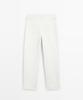 Masimodutti Straight Fit Leather Jeans