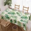 Tropical Leaves Rectangle Table Cloth for Table Decor Kitchen Dining Waterproof Reusable Tablecloth for Table Weddings Party