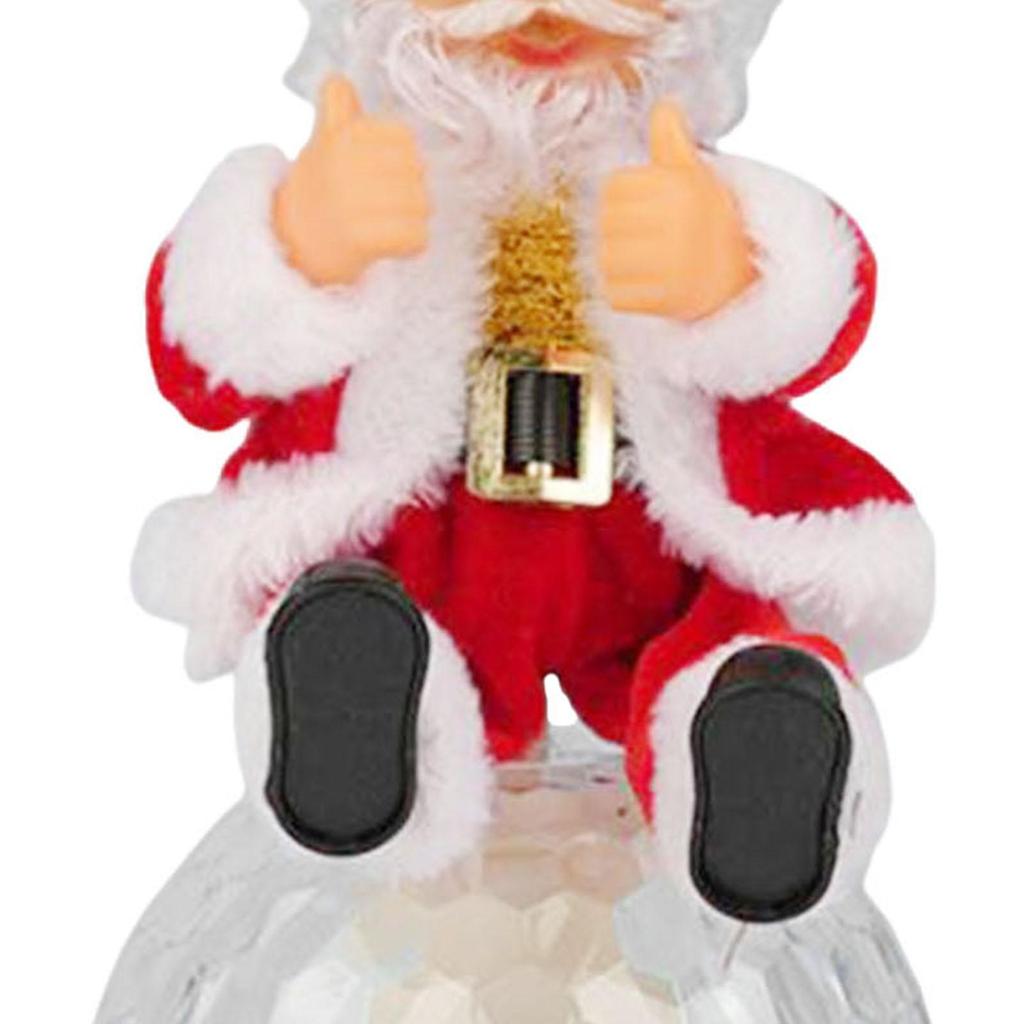 Christmas Singing Santa Toy Christmas Ornament with Music Gifts Christmas Santa Doll for Kids New Year Living Room Shelf Home