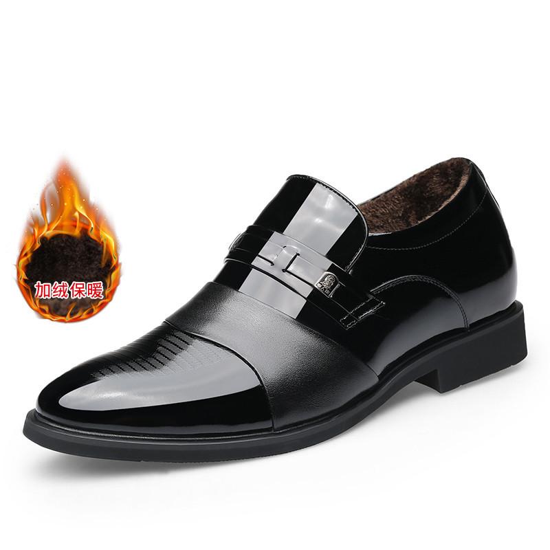 

The inner height of the old man s head increases by 6CM men s leather shoes, bright leather business leather shoes, wedding leather shoes 77022. 43