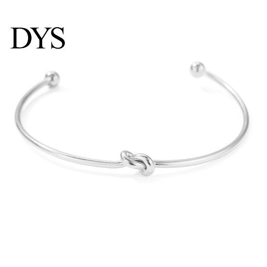 Adjustable Open Bracelet Knot Cuff Forever Love Infinity Bangle Friendship Gift for Women Best Friend Girlfriend Stainless Steel