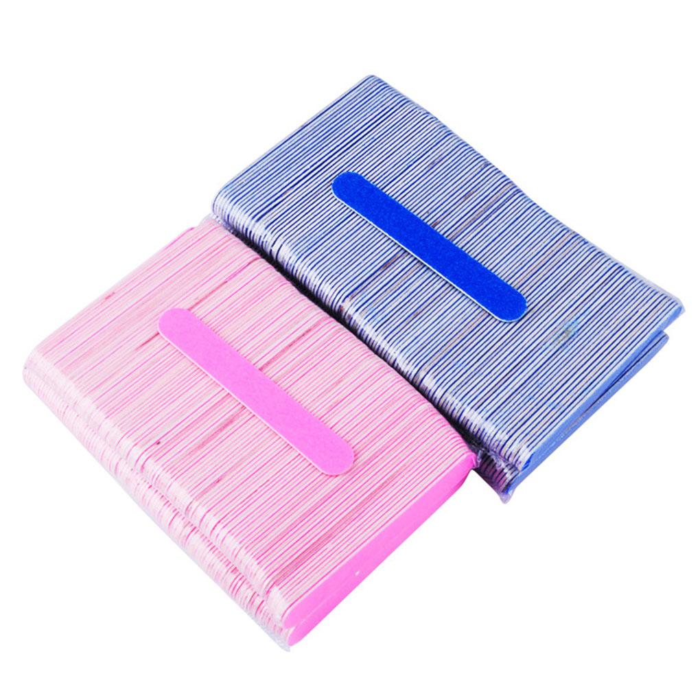 100pcs Double Side Disposable Buffer Files Sanding Block Grit Professional Manicure Tools File Dropship