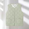 Crew neck quilted warm windproof vest down cotton vest cotton top warm jacket new autumn and winter