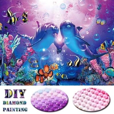Full Diamond 5D DIY Diamond Painting Dolphin Diamond Embroidery Cross Stitch