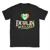 Dublin Ireland with Tricolour Love Heart T Shirt Summer Leisure T Shirts Mens Cotton O Neck Plus Size 5XL Tees Short Sleeve Tops