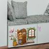 New Creative Hare Cute Bunny Butterfly Wall Sticker Breaking Out The Door Living Room Bedroom Creative Decorative Wall Sticker